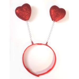 変装用 カチューシャ レッド ハート 変装小物 コスプレ小物