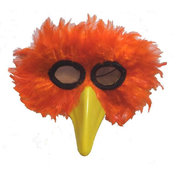 バードビーク マスク オレンジ コスプレ小物 コスチューム 鳥 仮面 変装小物 羽毛