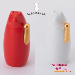 SETOMANEKI 金手 小サイズ 陶器 招き猫 国産 瀬戸焼 猫 愛知県瀬戸物
