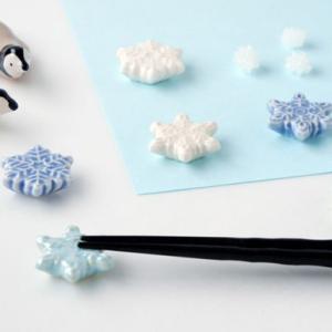 箸置き 雪の結晶 1個 陶器 美濃焼かわいい ...の詳細画像1