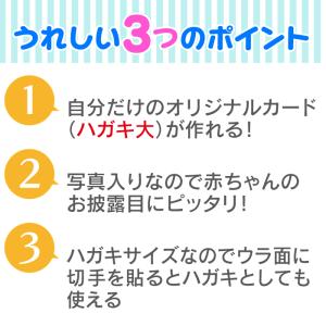 内祝い ハガキ 出産 写真入り 命名紙 命名書...の詳細画像3