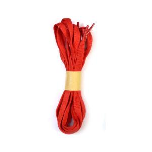 【3番レッド】【靴ひも シューレース】【100cm】【0.8cm幅】平紐　平ひも　無地シューレース 2本入り（1足分）/シューズアクセサリー/運動靴/靴紐/