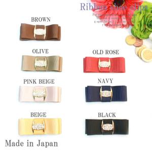 SC-037ラインストーンの金バックルの飾りがついたエレガンスなリボンシューズクリップ！