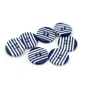 BT-869【プラボタン】【18mm】紺白ボー...の詳細画像1