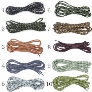 【LA-026-120】【靴ひも シューレース】【120cm】【0.5cm幅】ロープカラーシューレース 丸紐　丸ひも　 2本入り（1足分）ワーク紐　トレッキング｜monomocreate