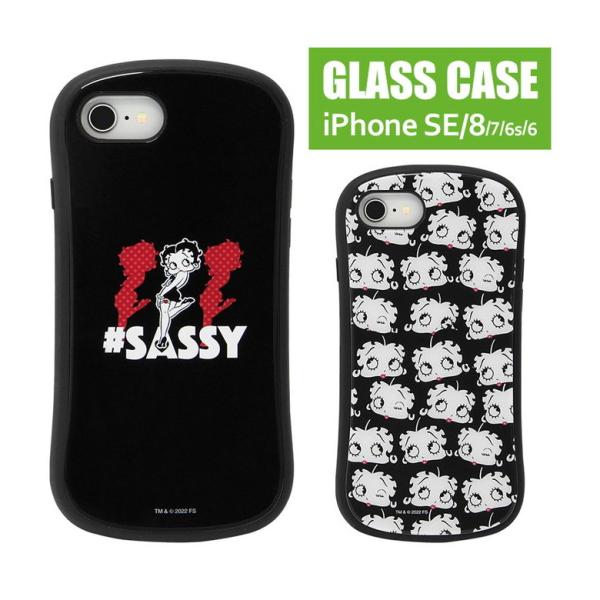 iPhone SE ケース 第2世代 第3世代 ベティ・ブープ ガラス ケース  iPhone8 i...