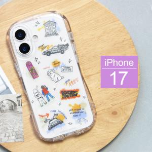 iPhone17 ケース モンチッチ ハイブリッドケース クリアケース