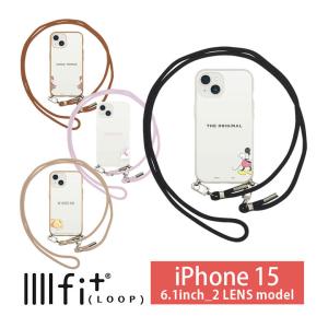 iPhone15 14 13 対応 ケース ディズニー キャラクター ストラップ 紐付き スマホケース IIIIfit Loop 耐衝撃 アイフォン スマホショルダー iPhone14｜スマホケース雑貨モノモード2号店