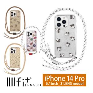 iPhone14 Pro ケース ディズニー ピクサーキャラクター IIIIfit Loop ストラップ紐付き 携帯ケース ショルダー アイホン 14Pro アイフォン14プロ dng-45｜monomode0629