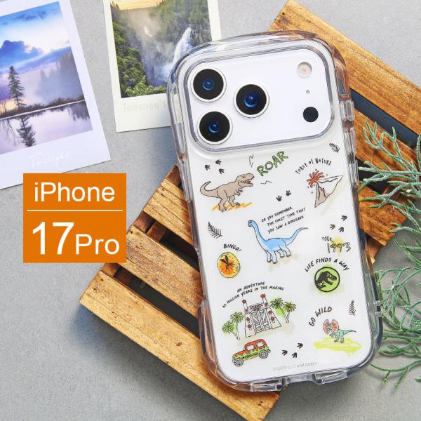 iPhone17Pro ケース ジュラシックワールド アイフォン17プロ クリスタルクリアケース 透...