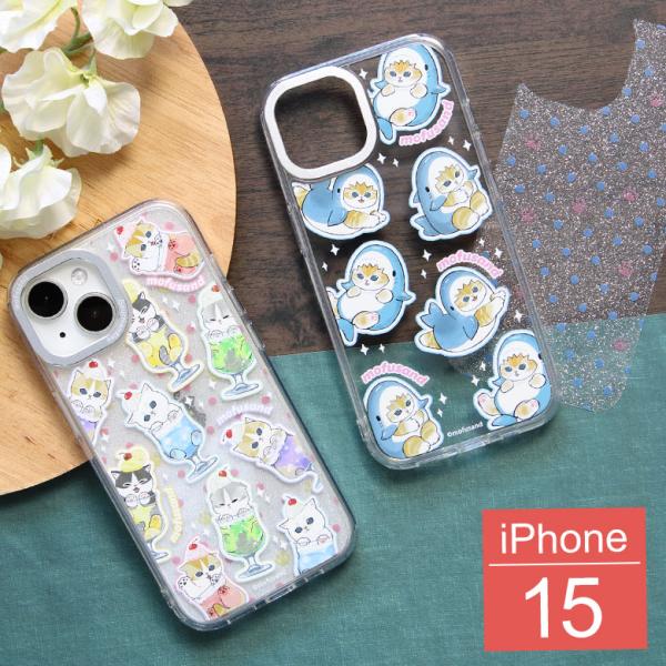 iPhone15 ケース モフサンド mofusand Camera Frameクリアケース ソフト...