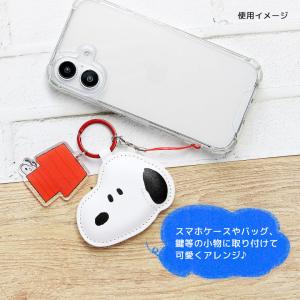 携帯ストラップ スヌーピー ピーナッツ レザー...の詳細画像2