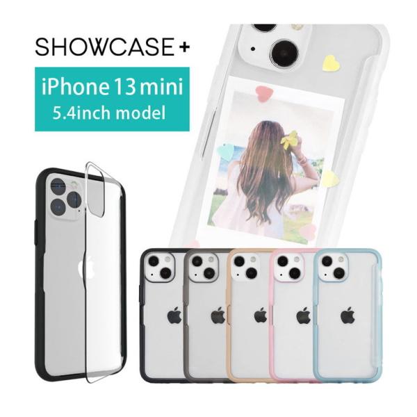 iPhone13 mini ケース クリア  SHOWCASE+ 写真やメモが挟めるケース アイフォ...