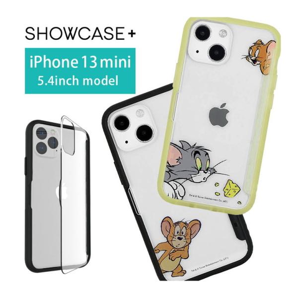 iPhone13 mini ケース トムとジェリー クリア SHOWCASE+ 写真やメモが挟めるケ...
