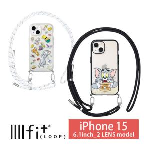 iPhone15 ケース トムとジェリー IIIIfit Loop ストラップ紐付き スマホケース アイフォン15 14 13 tmj-204｜monomode0629