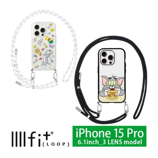 iPhone15Pro ケース トムとジェリー IIIIfit Loopストラップ 紐付き スマホケ...