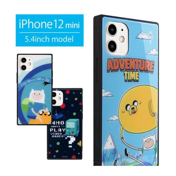 iPhone12 mini ケース ガラス スクエア アドベンチャータイム iPhone 12min...
