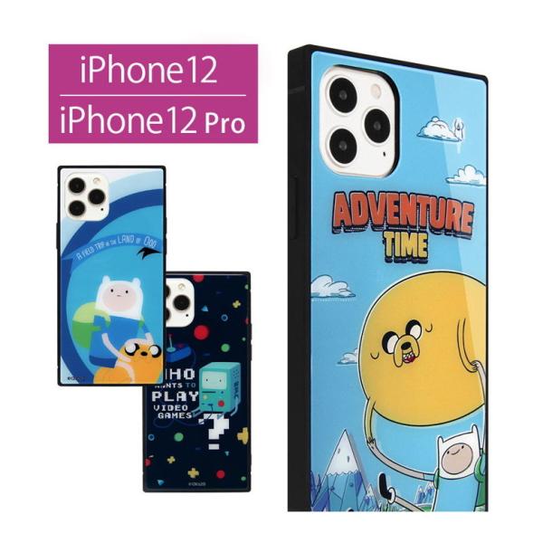 iphone12 ケース iphone12 pro アドベンチャータイム ガラス スクエア iPho...