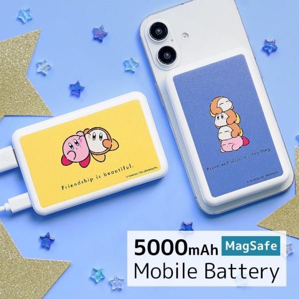 モバイルバッテリー 軽量 カービィ play with ワドルディ MagSafe 5000mAh ...