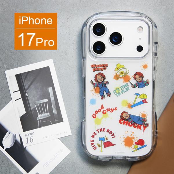 iPhone17Pro ケース CHUCKY アイフォン17プロ クリスタルクリアケース 透明 クリ...