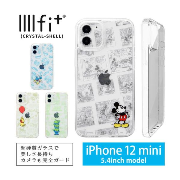 iPhone12 mini ケース ディズニー イーフィット IIIIfit Crystal she...