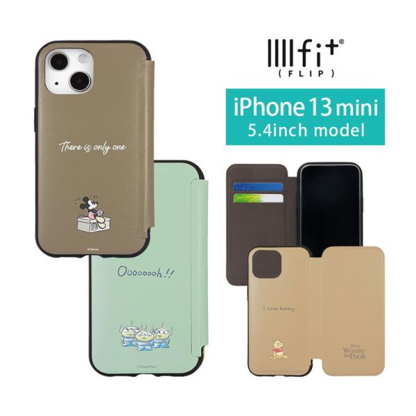 iPhone13 mini ケース 手帳型 ディズニー・ピクサーキャラクター IIIIfit Fli...