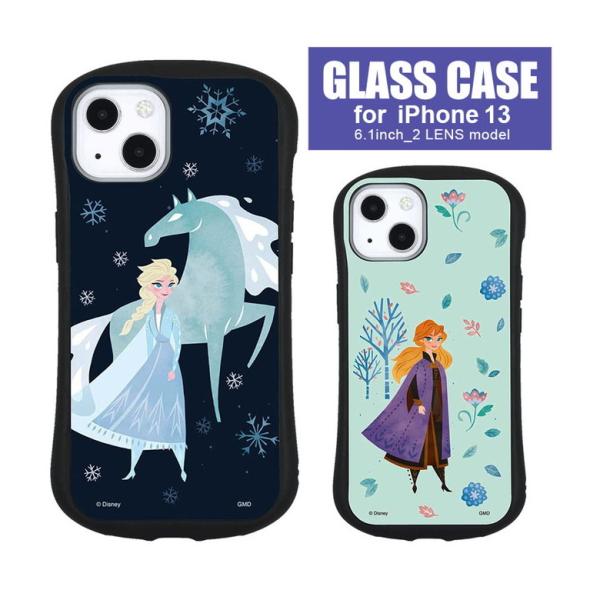 iPhone13 ケース ガラス アナと雪の女王 携帯ケース アイフォン13 ケース  iphone...