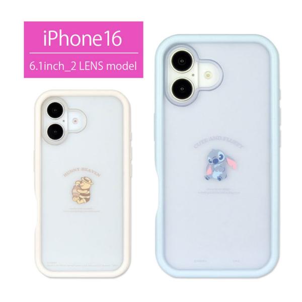 iPhone16 ケース クリア ディズニーキャラクター プランプフレームケース iPhone 16...