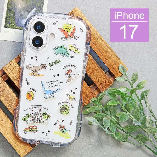 iPhone17 ケース ジュラシックワールド アイフォン17 クリスタルクリアケース 透明 クリア...