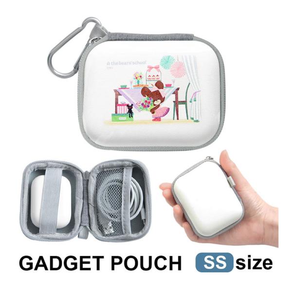 ガジェットポーチ SS くまのがっこう 小物入れ 収納 ホワイト ジャッキー ポーチ カラビナ  ハ...