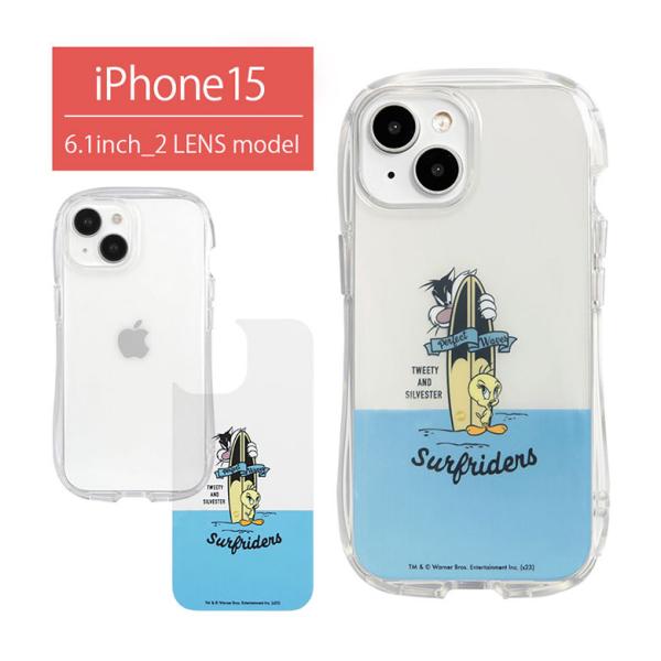 iPhone15 ケース ルーニーテューンズ クリスタルクリアケース ソフト クリア 携帯ケース ア...