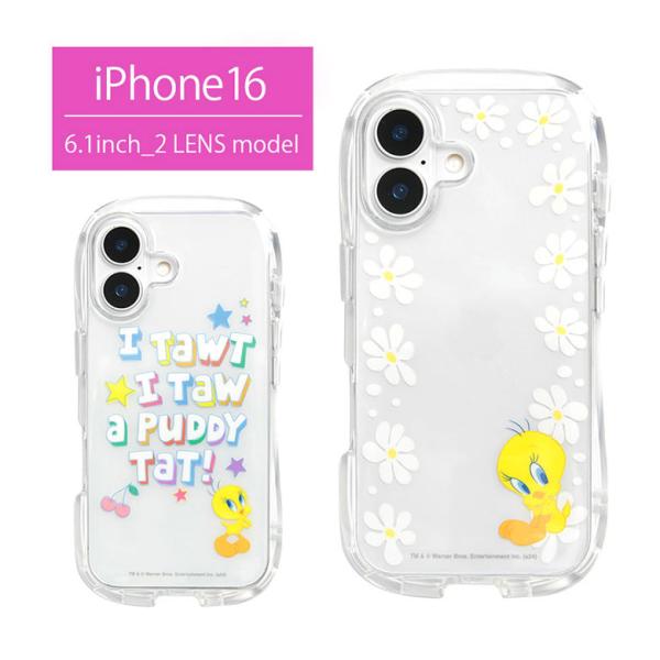 iPhone16 ケ―ス クリア クリスタルクリアケース ルーニー・テューンズ iPhone16 ア...