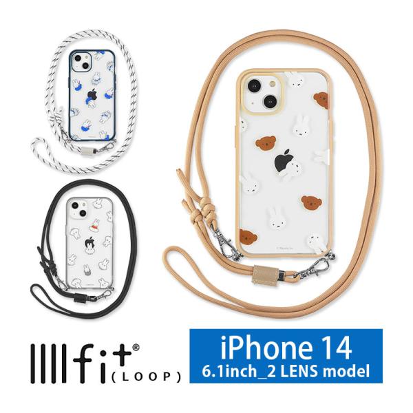 iPhone14 ケース ミッフィー IIIIfit Loop ストラップ 紐付き 携帯ケース スマ...