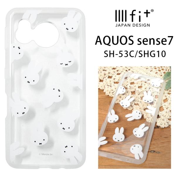 AQUOS sense7 ケース ミッフィー IIIIfit Clear アクオス SH-53C S...