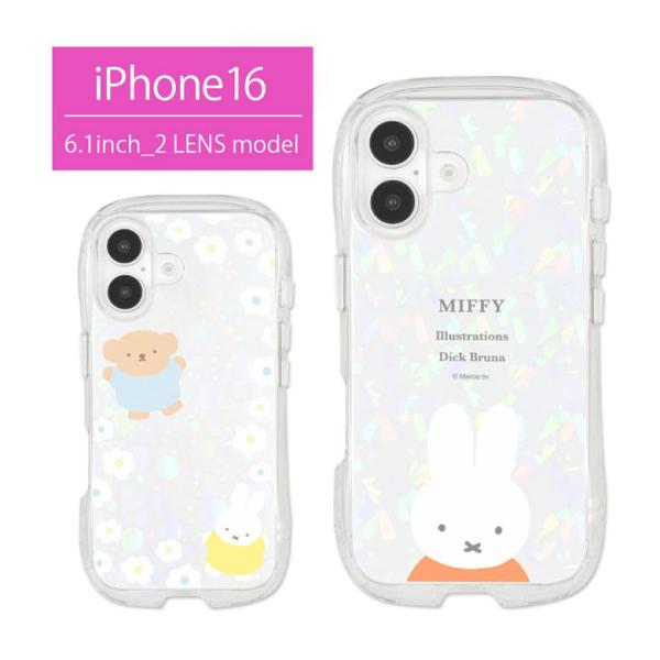 iPhone16 ケース クリア ミッフィー クリスタルクリアケース ソフト iPhone 16 ア...