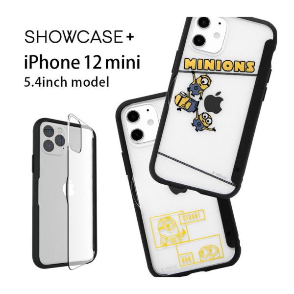 iPhone12 mini ケース ミニオンズ SHOWCASE+ 写真やメモが挟める クリア iP...