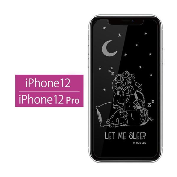 iPhone12 iPhone12 Pro フィルム ガラスフィルム ミニオンズ アイフォン12 プ...