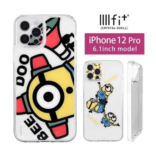 iPhone12 Pro ケース ミニオン イーフィット IIIIfit Crystal shell...