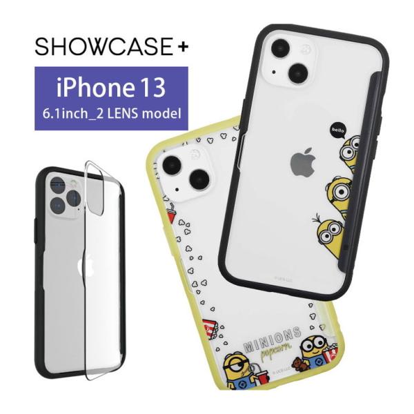 iPhone13 ケース ミニオンズ クリア SHOWCASE+ 写真やメモが挟める 携帯ケース ア...