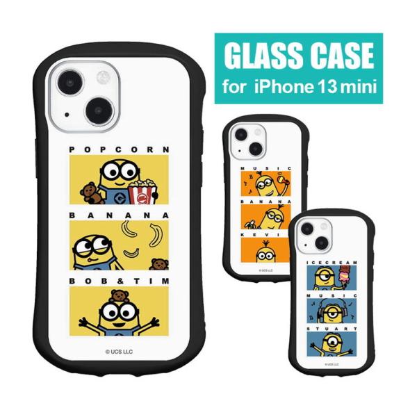 iPhone13 mini ケース ガラス ミニオンズ 携帯ケース iPhone12mini アイフ...