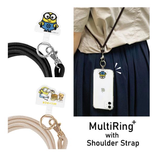 マルチリングプラス ストラップセット 怪盗グルー ミニオンズ シリーズ スマホショルダー　mini-...
