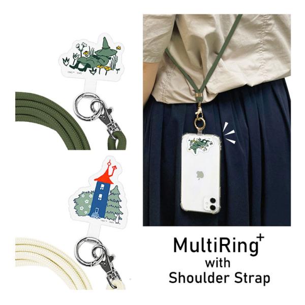 マルチリングプラス ストラップ セット ムーミン スマホショルダー 落下防止 キャラクター ネック ...