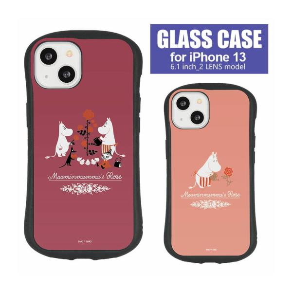 iPhone13 ケース ムーミン Moomin mamma’s Rose ガラス 携帯ケース アイ...