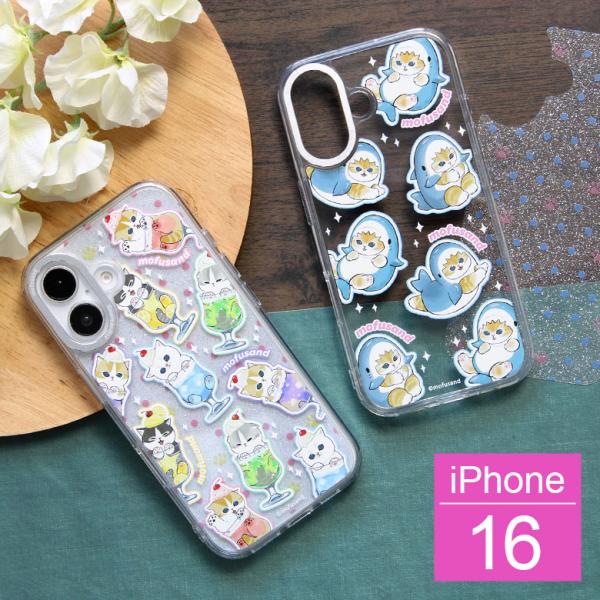 iPhone16 ケース モフサンド mofusand Camera Frameクリアケース ソフト...