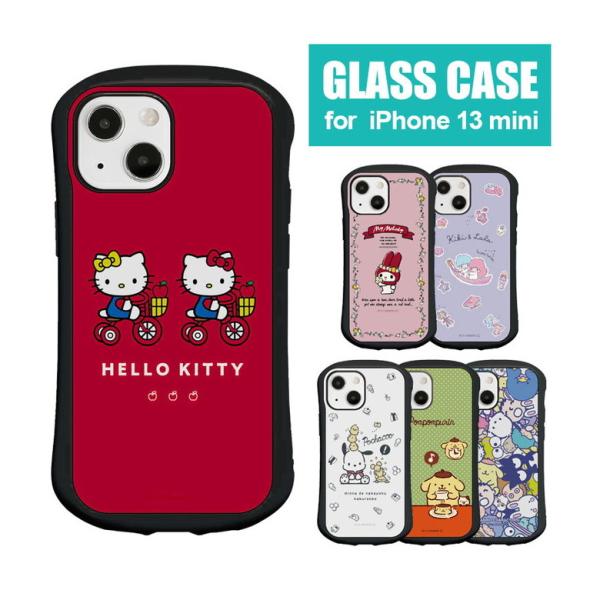 iPhone13 mini ケース サンリオキャラクターズ ガラス 携帯ケース iPhone12mi...