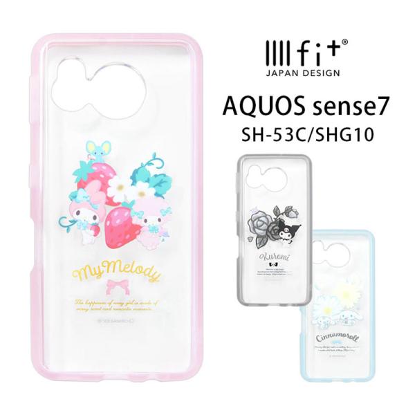 AQUOS sense7 ケース サンリオ キャラクターズ IIIIfit Clear アクオス S...