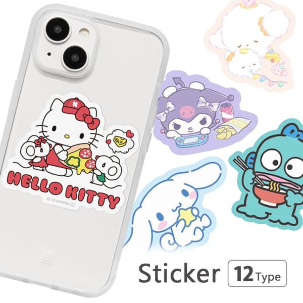 ステッカー モバイルステッカー サンリオキャラクターズ デコレーションシール 3枚入り スマホ シー...