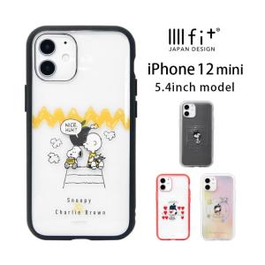 iPhone12 mini ケース スヌーピー イーフィット IIIIfit クリア スマホケース iPhone12 mini アイフォン12 ミニ クリアカバー ハイブリッド sng-510｜monomode