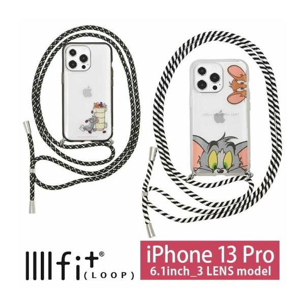 iPhone13 Pro ケース トムとジェリー IIIIfit Loop ストラップ紐付き iPh...