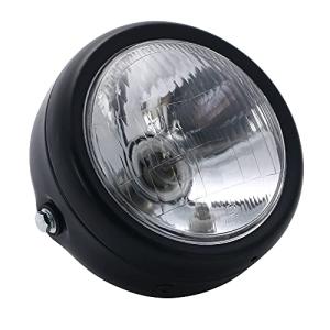 黒 160mm ヘッドライト ガラスレンズ 新品 汎用 CB400F CB250 CB400T